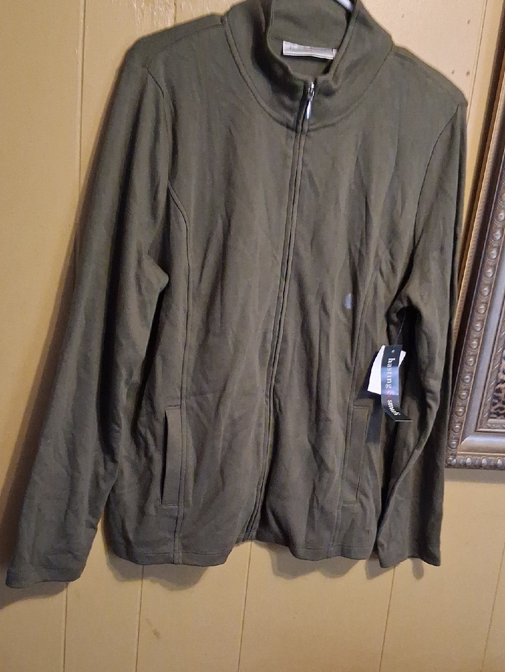 Lightweight Olive Zip-Front Shirt Jacket